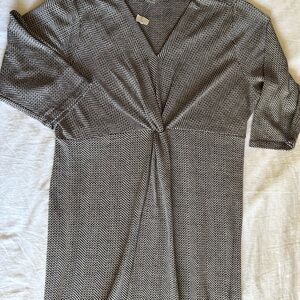 CJ Banks Monochrome Herringbone Knit Dress